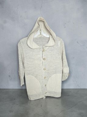 Cozy Hooded Button-Up Cardigan — Cream Neutral